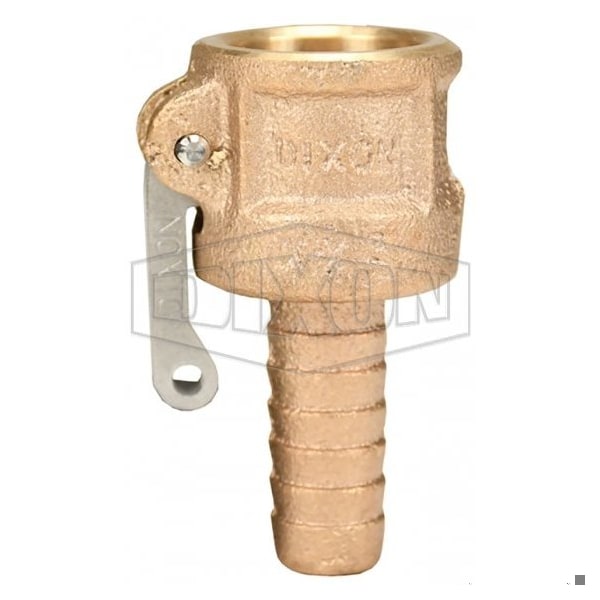 Type-C Cam and Groove Coupler, 1/2 in Nominal, Female Coupler x Hose Shank End Style, Brass, Domesti